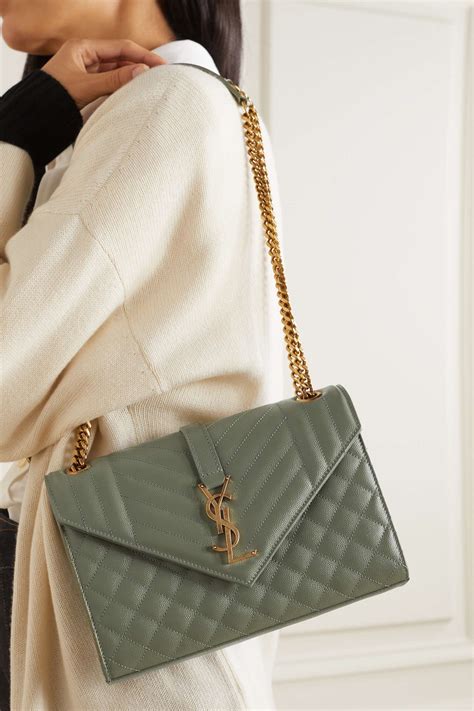 ysl gold envelope bag